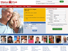 Tablet Screenshot of 50plus-club.com