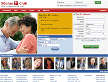 Tablet Screenshot of 50plus-club.ca